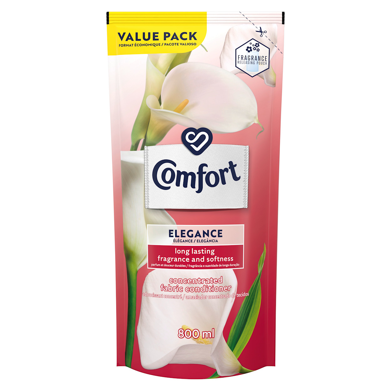 Comfort Elegance Concentrated Laundry Fabric Softener Refill Packshot