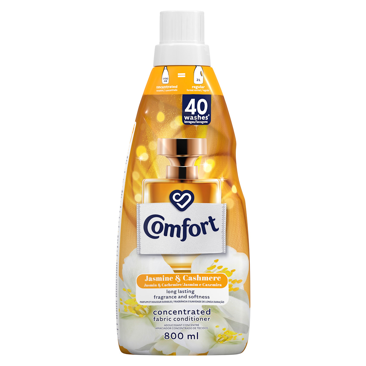 Comfort Jasmine & Cashmere Concentrated Laundry Fabric Softener Packshot